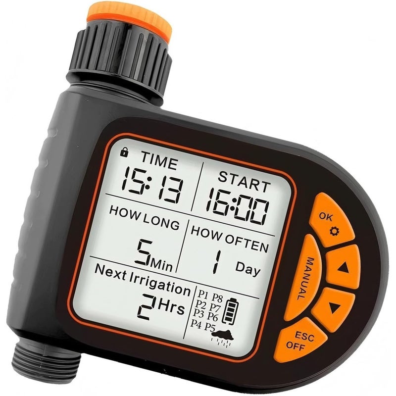 Inteligentny timer ogrodowy z dużym ekranem LCD do automatycznego podlewania
