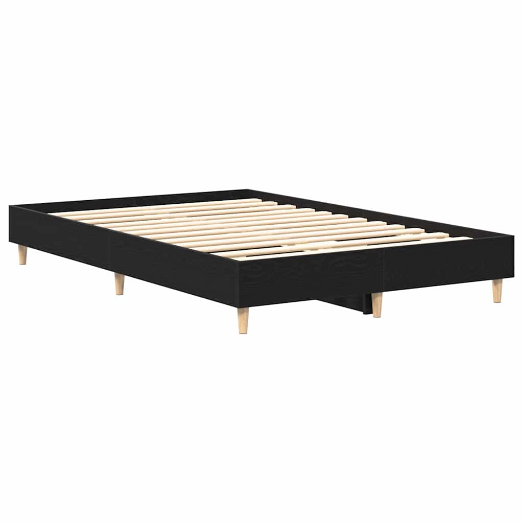 Łóżko Czarne Rama Łóżka Ze Stelażem Do Sypialni Pokoju 120 x 200 cm