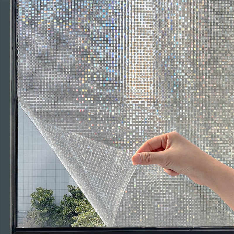 Film pour vitres sans adhésif, effet mosaïque 3D, film électrostatique