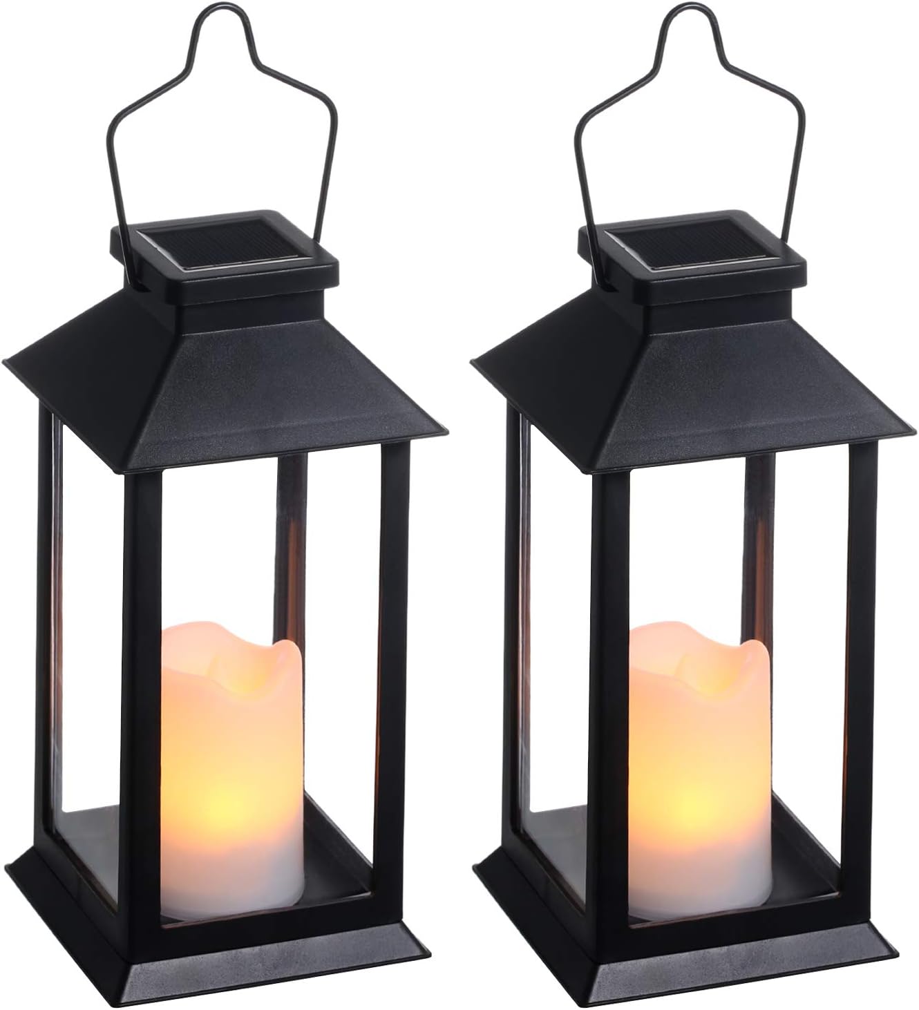 2 Lanterne Solari Go2garden Metalliche - Design Luna E Sole Per Decorare Giardino E Balcone - 4