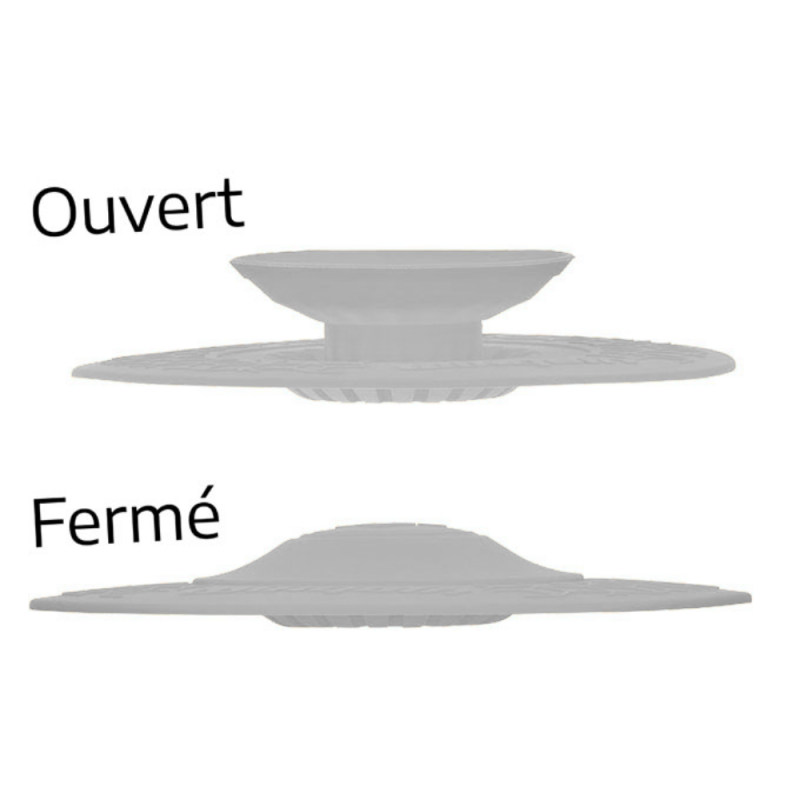 Bouchon universel 2 en 1 pour évier, lavabo et baignoire WIRQUIN Uppy blanc - 4