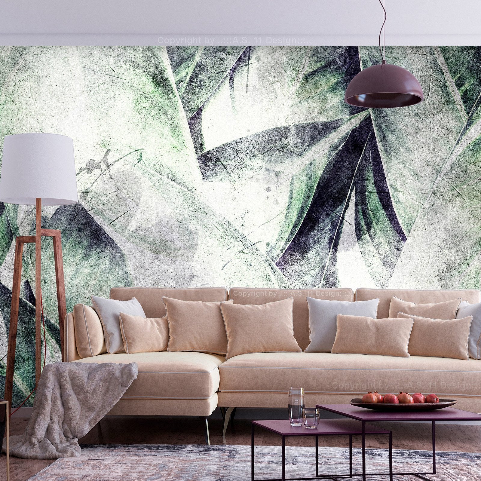 Papier Peint - Green Lake 368x127cm - Papier