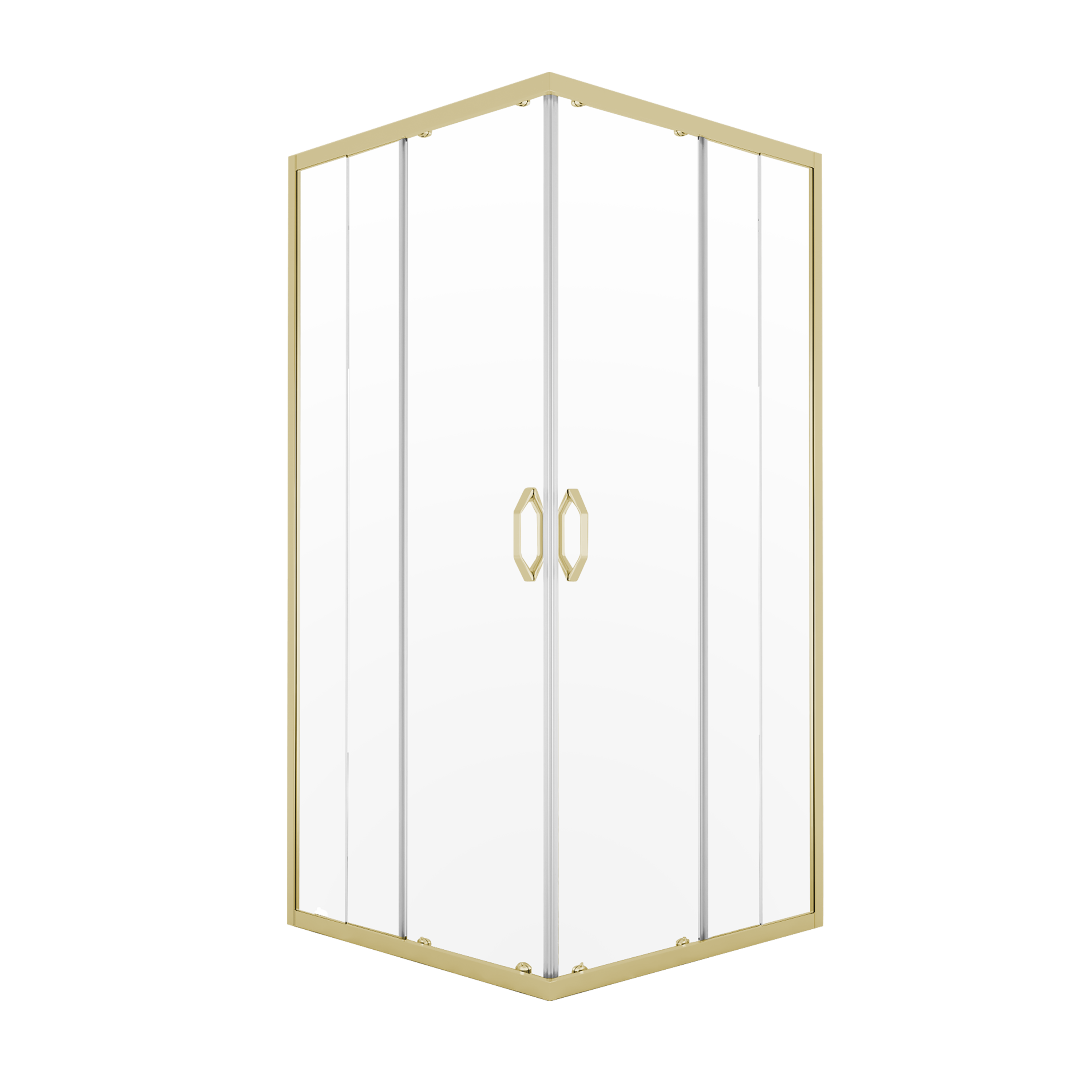 Kabina prysznicowa Durasan kwadratowa Flexi regulowana 78-100x78-100 cm złoty, szkło transparentne 8 mm 1 szt.