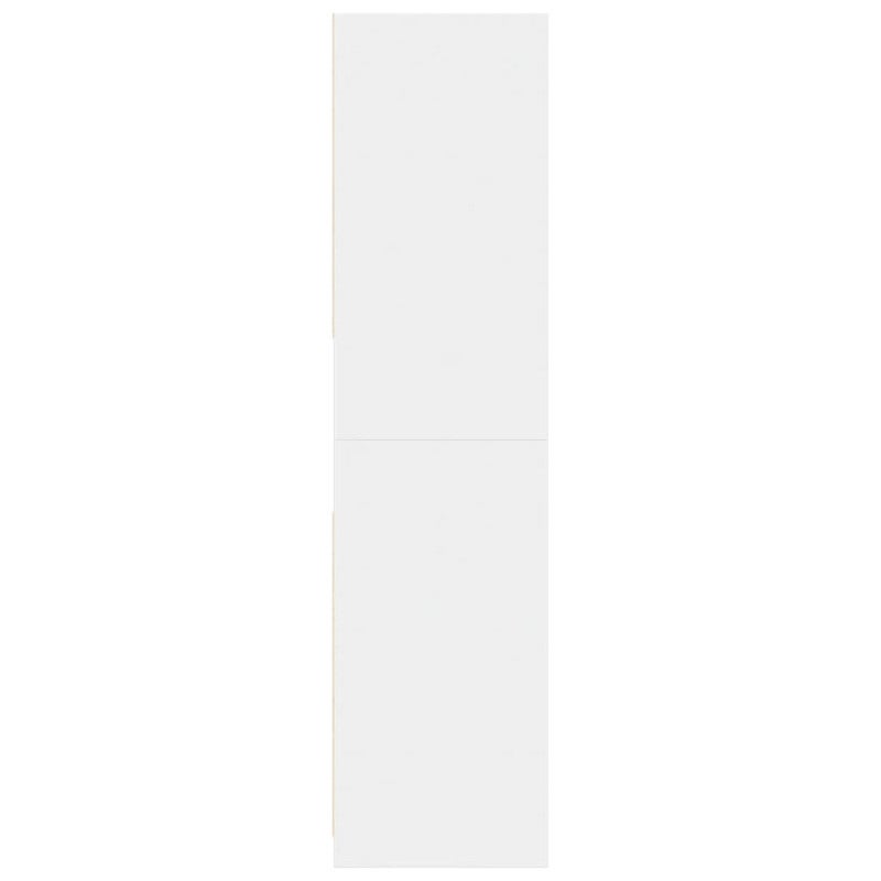 vidaXL Armario de madera de ingeniería blanco 80x50x200 cm - 5