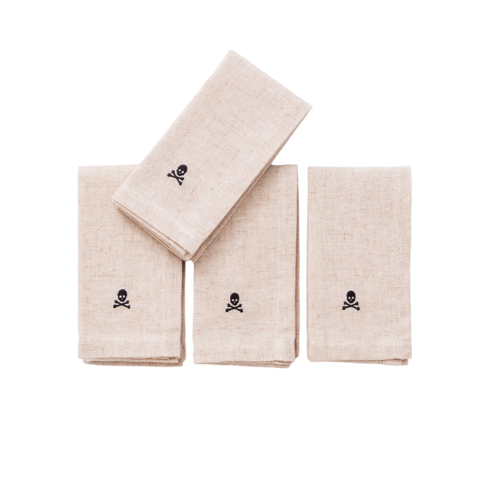 Lot De 4 Serviettes De Table Noël Noir & Or – 50,8x50,8 Cm, Tissu Réutilisable Infroissable, Lavable En Machine, Élégant