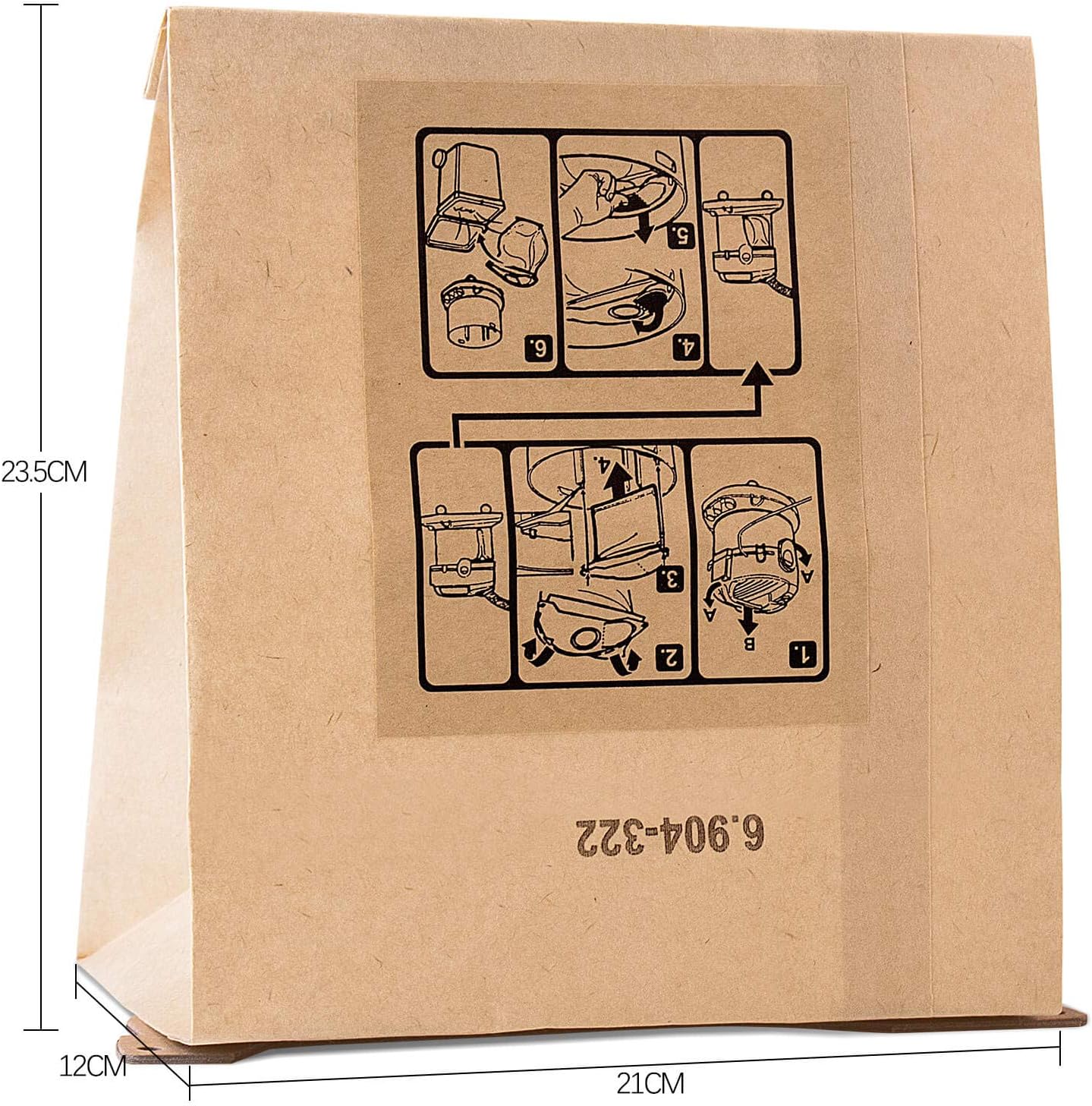 10 Sacs Filtre Remplacement pour Aspirateur Karcher WD2 MV2 6.904-322.0 WD2250 A2004 A2054 - 2