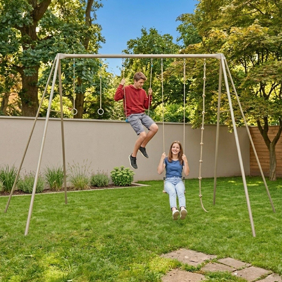 Portique adulte métal 3,50 m - Baxter 2 - 4 personnes - 8