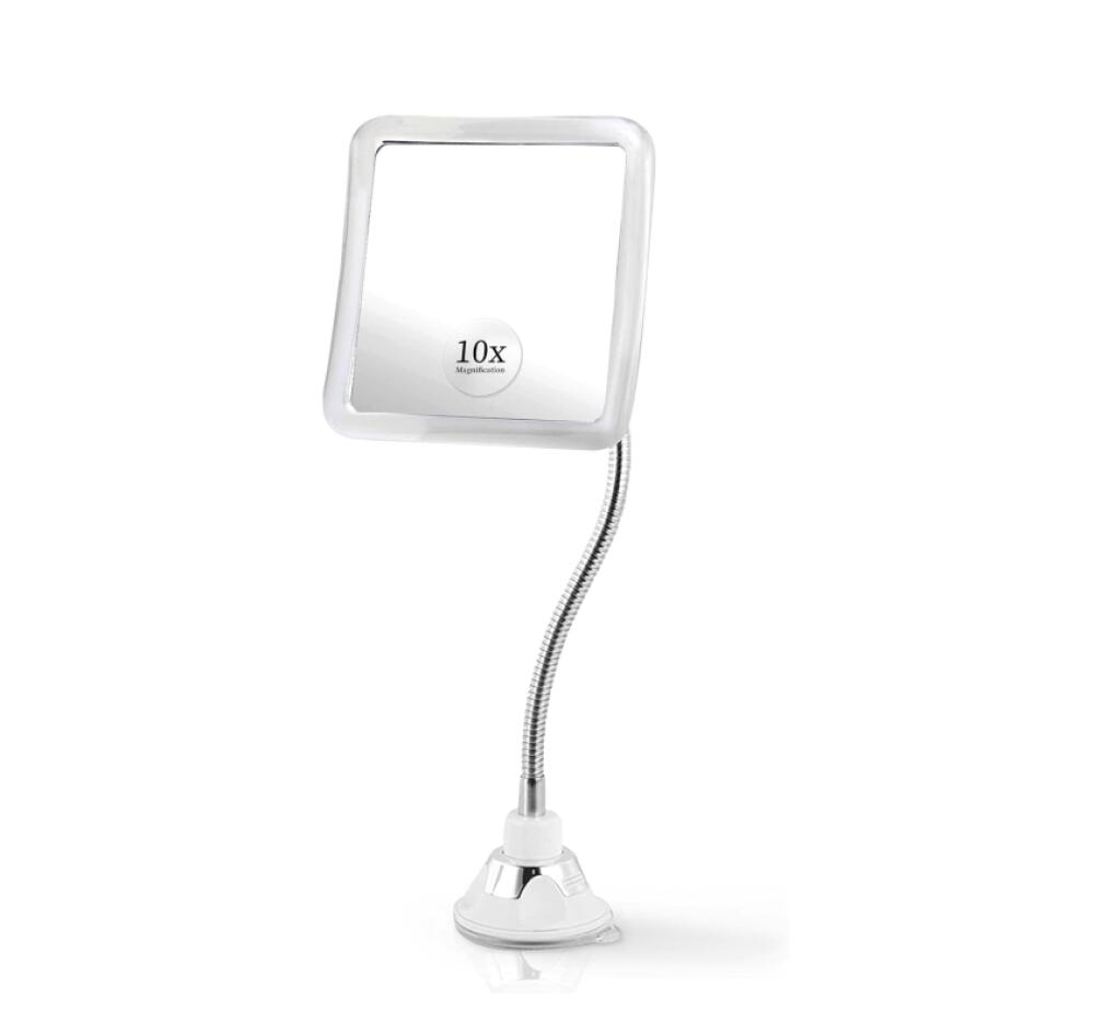 7'' Miroir cosmétique grossissant 10 x avec éclairage LED zoom