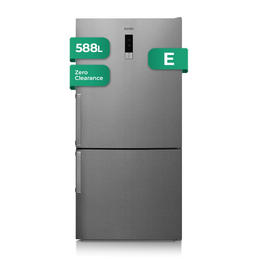 Frigorifero Svan 2 Porte SF145503EX | 206 Litri, Classe E, 40 DB | Libera Installazione, Ante Reversibili, Inox | Illuminazione LED