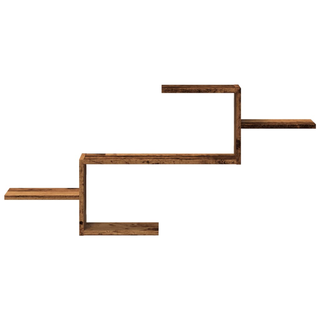 Étagère murale | Étagère flottante | Étagères de rangement vieux bois 104x15x49 cm bois d'ingénierie CFW97612 - 4