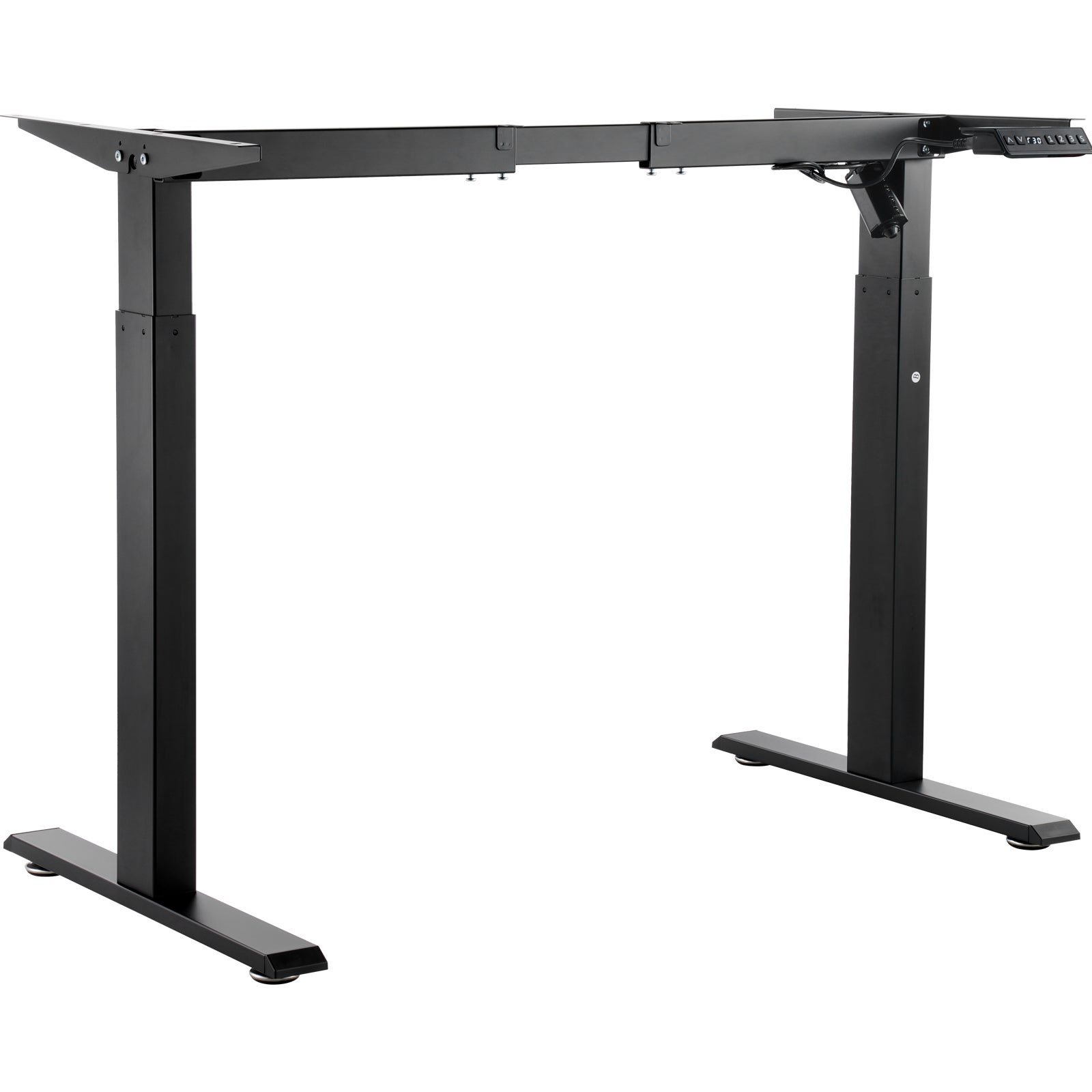 Cadre de bureau debout,hauteur réglable VEVOR 70-117 cm,pieds de bureau d'ordinateur électrique,longueur 90-135 cm,base de poste de travail noir - 9