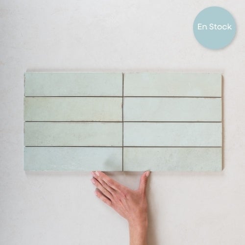 Carrelage mural Effet Zellige Vert d'eau TRIBECA 6x24,6cm Mint - 2