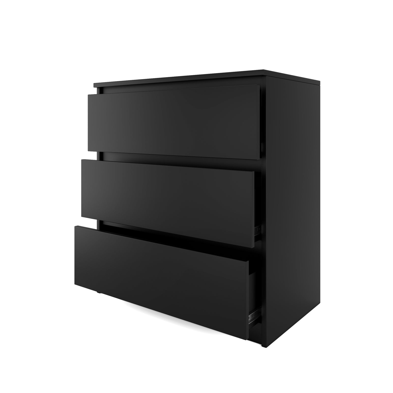 Commode moderne avec 3 tiroirs Malwa M3 - Noir - 4