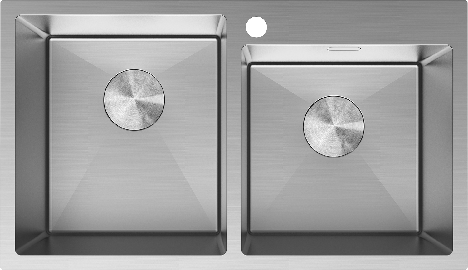 Mexen Xorin zlewozmywak stalowy 2-komorowy 780 x 450 mm, inox - 6441782000-01