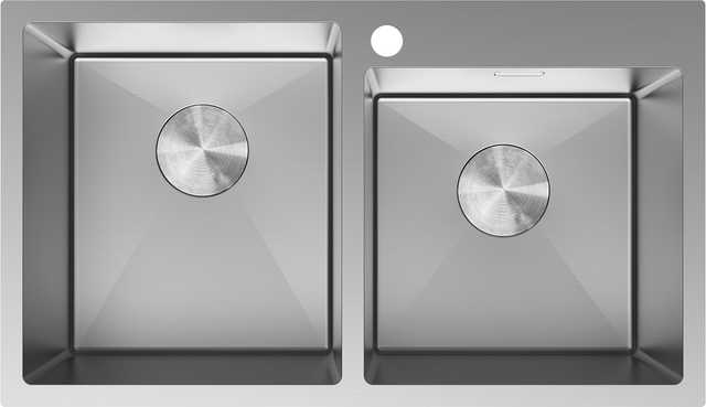 Mexen Xorin zlewozmywak stalowy 2-komorowy 780 x 450 mm, inox - 6441782000-01