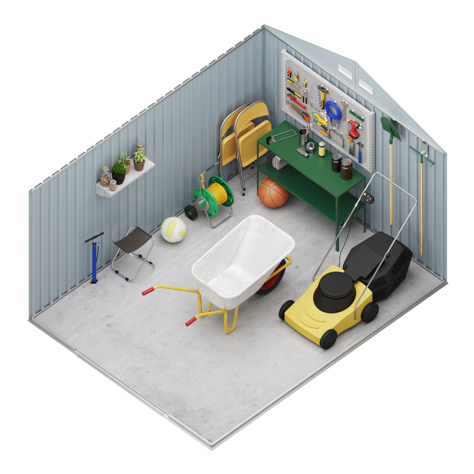 Abri de jardin en metal 8,08m2 Köppen Dark - Porte coulissante - Toit à deux pans - Remise exterieur - 5