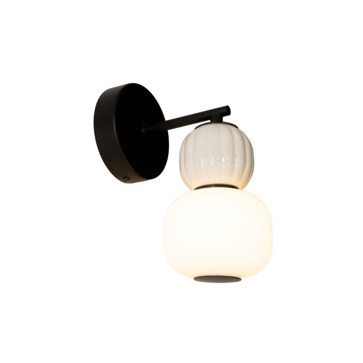 Kinkiet ścienny LED ryflowany MODERN czarny 5W ciepła 406lm szkło wym:25x11,5x18cm IP20 Maxlight