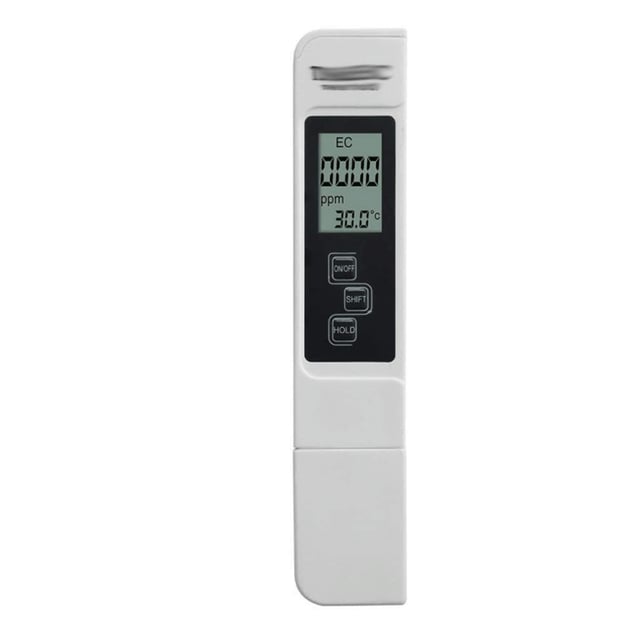 Pluma de prueba de calidad del agua, probador de calidad del agua TDS 3 en 1, pluma de prueba de conductividad, rango de medidor EC 0-9990