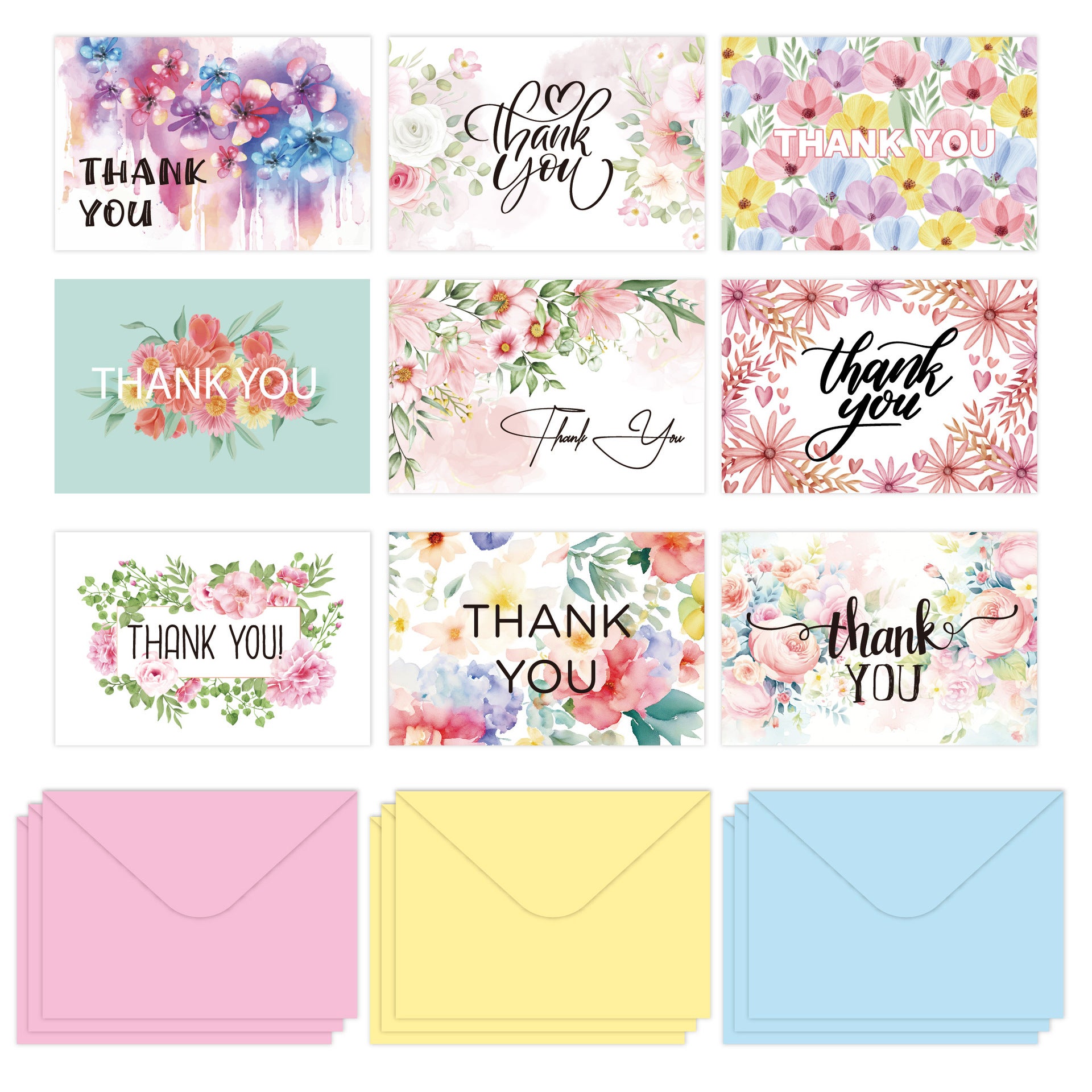 Biglietti Di Ringraziamento Matrimonio Da Stampare Papyrus Biglietti Di Ringraziamento Con Buste, Fioritura Dorata (16 Punte Cartoline Sposo Sposa Papyrus