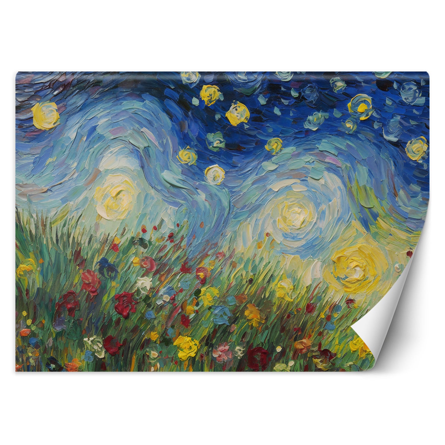 Fototapeta, Gwiaździsta noc na łące - V. van Gogh 400x280