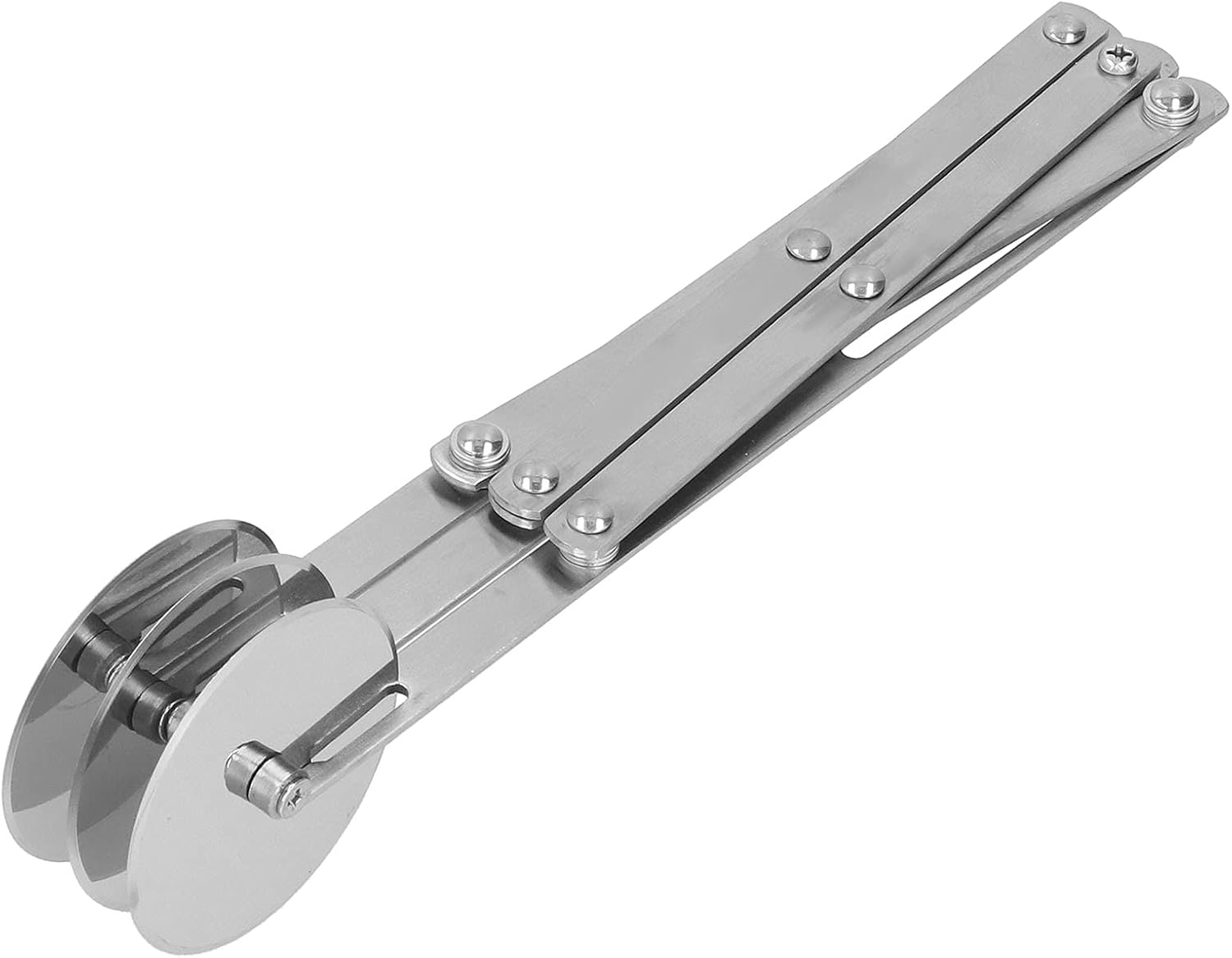 Regulowany 3-kołowy nóż do pizzy – do krojenia pizzy, ciasta na ciasteczka i nie tylko – srebrny – 1 sztuka