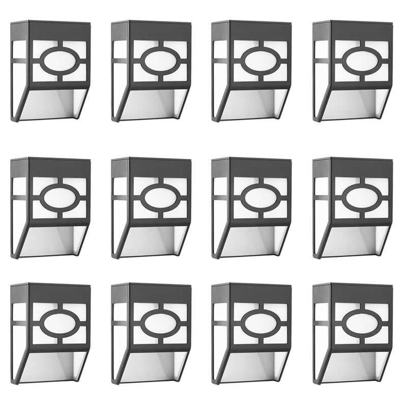 Solarna lampa ścienna LED z panelem okiennym, 2 LED, ciepłe światło (polikrystaliczne), 12 sztuk