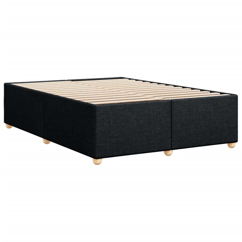 Cadre de lit sans matelas, tissu noir, pour la chambre, 160 × 200 cm - 6