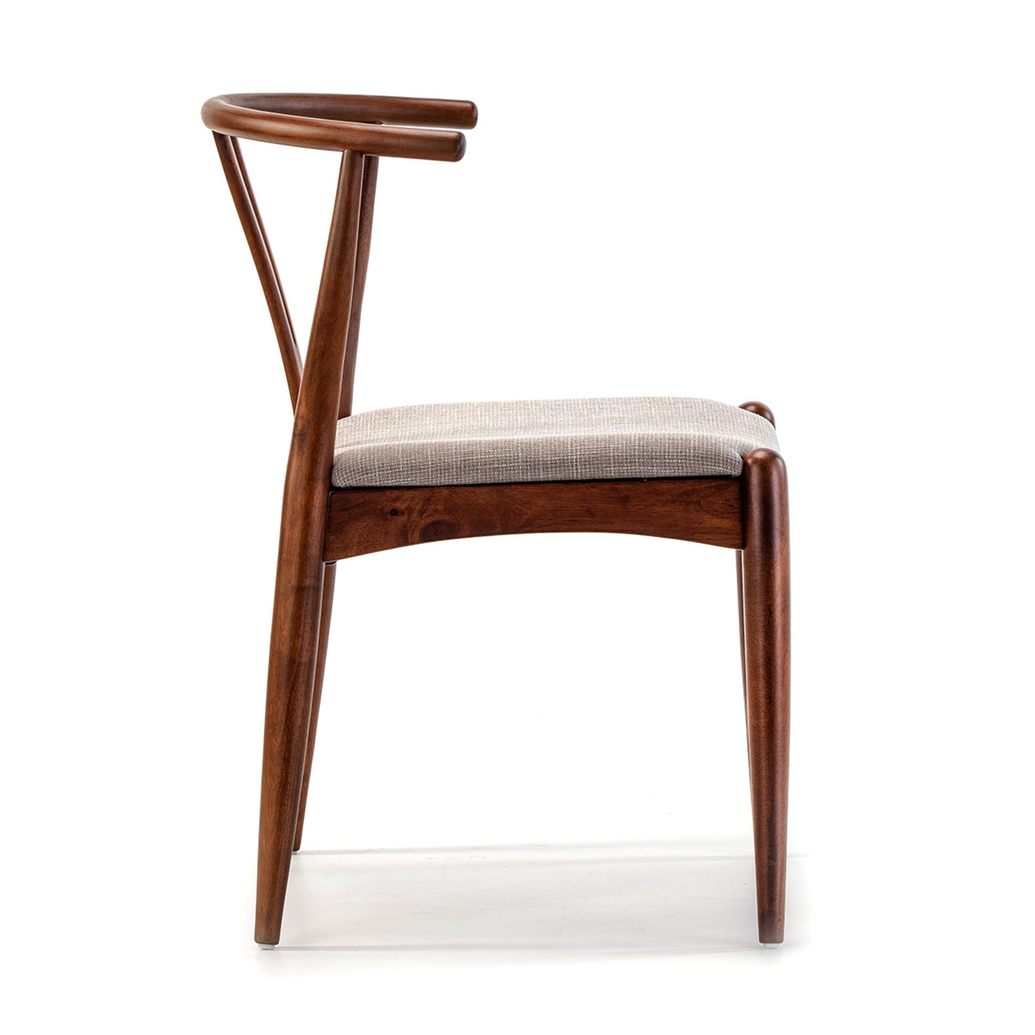 Pack 2 chaises Rustic, Couleur Noyer, Bois Massif, 55 cm x 54,5 cm x 76 cm - 3