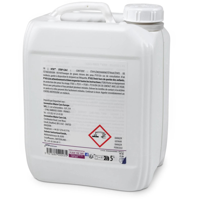HTH Stop-Calc - Anticalcaire Liquide 5 L - 2