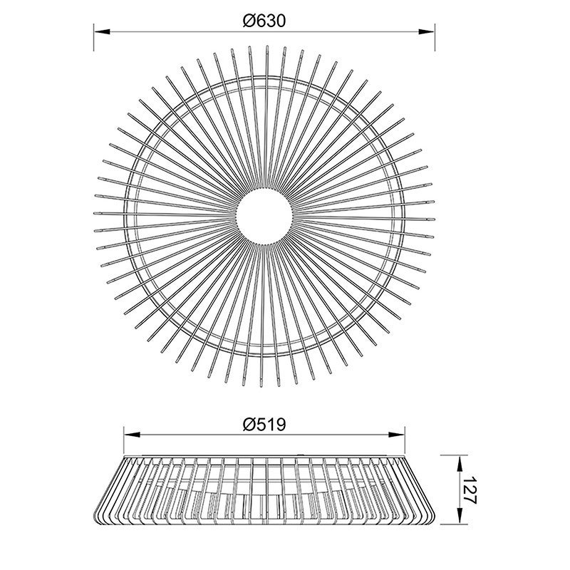 Plafonnier LED 80W 3000K HIMALAYA PLAFON Bois - 4