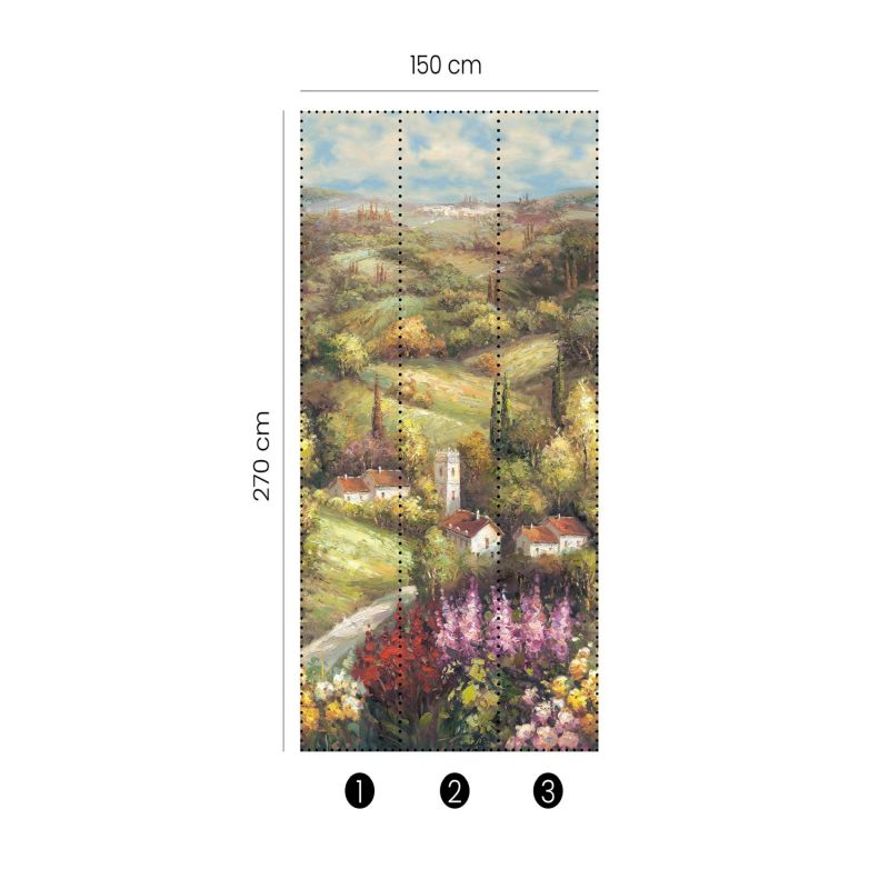 Fotomural paisaje boscoso verde - 150 cm x 2.7 m - erismann