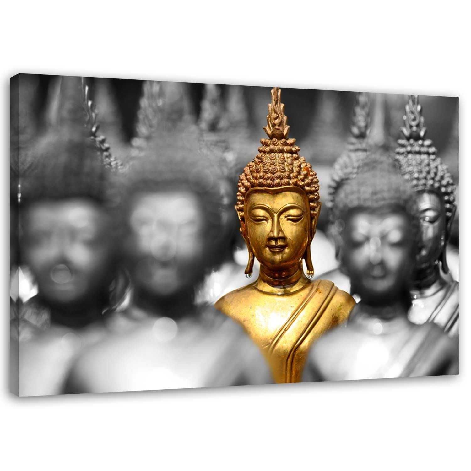 Obraz na płótnie, Złoty Budda zen spa 100x70