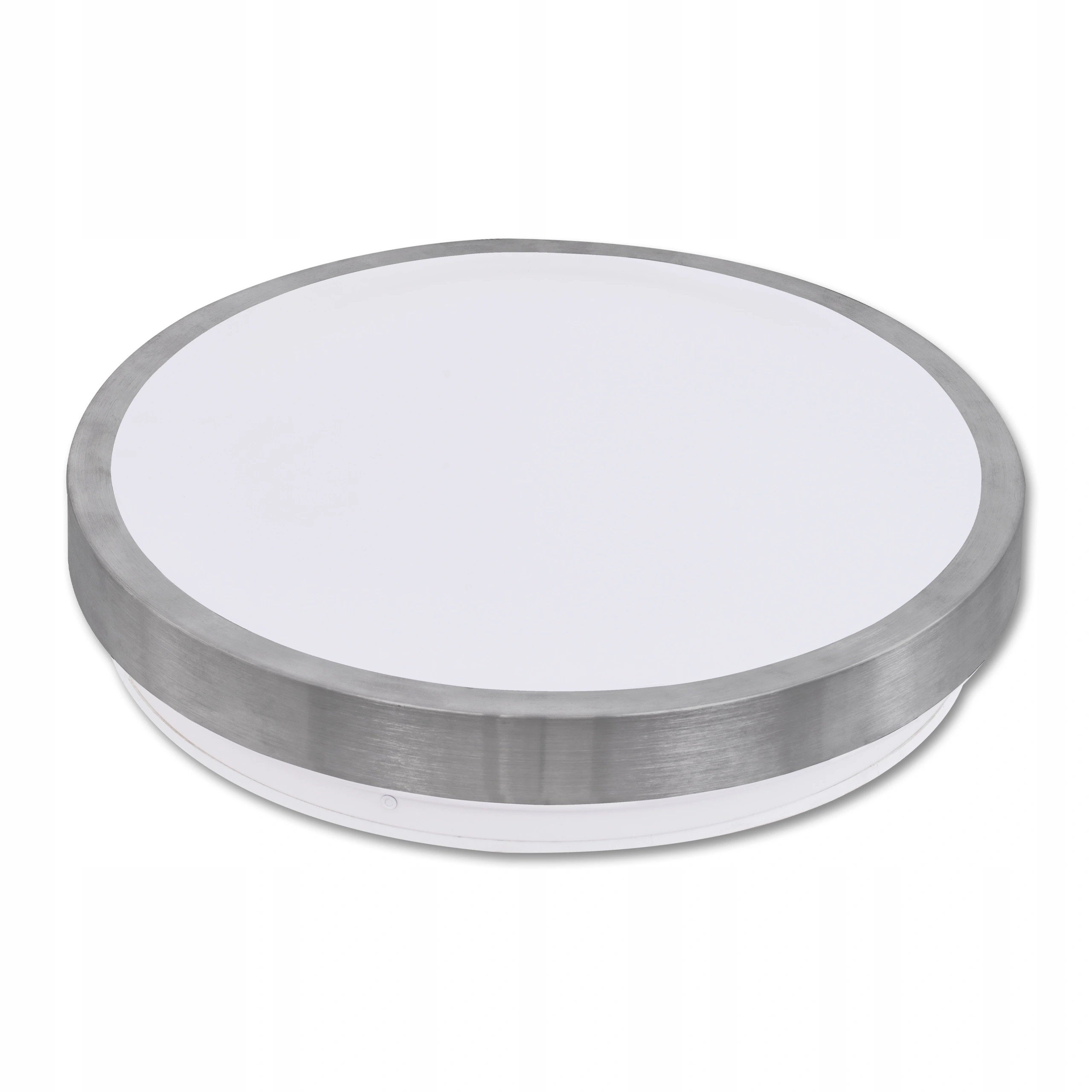 Plafon sufitowy LED 2x E27 Solen 33cm IP44 czujnik ruchu DIP natynkowy okrągły srebrny lampa MasterLED