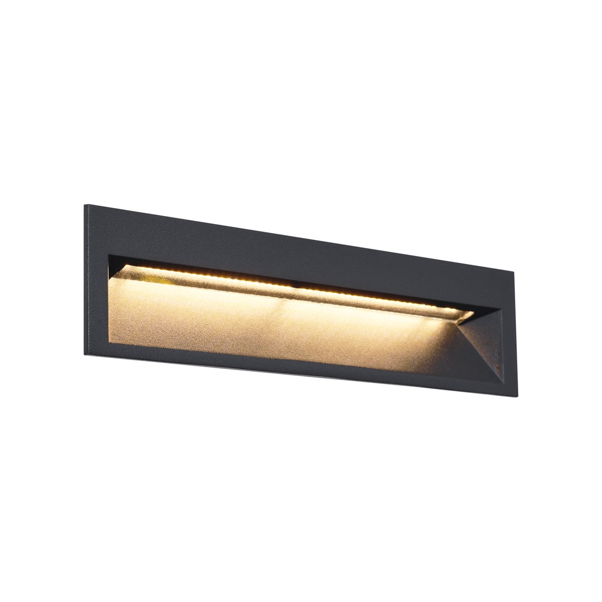 Qazqa nowoczesny lampa ścienna zewnętrzna wpuszczana do ogród - Mert - czarny, led zintegrowana 8w zestawie, Integrated led