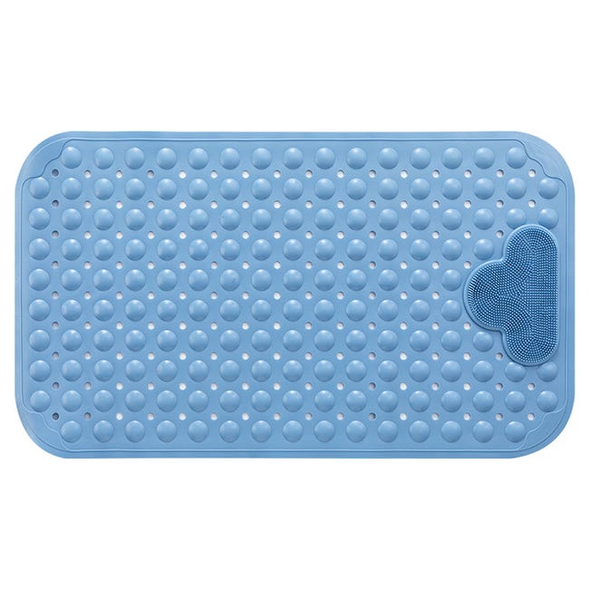 48 x 48 cm - Tapis de douche antidérapant avec ventouses - Tapis de bain antidérapant - Lavable en machine - Carré - Bleu clair 48 x 48 cm - Tapis de douche antidérapant avec ventouses - Tapis de bain antidérapant - Lavable en machine - Carré - Bleu clair