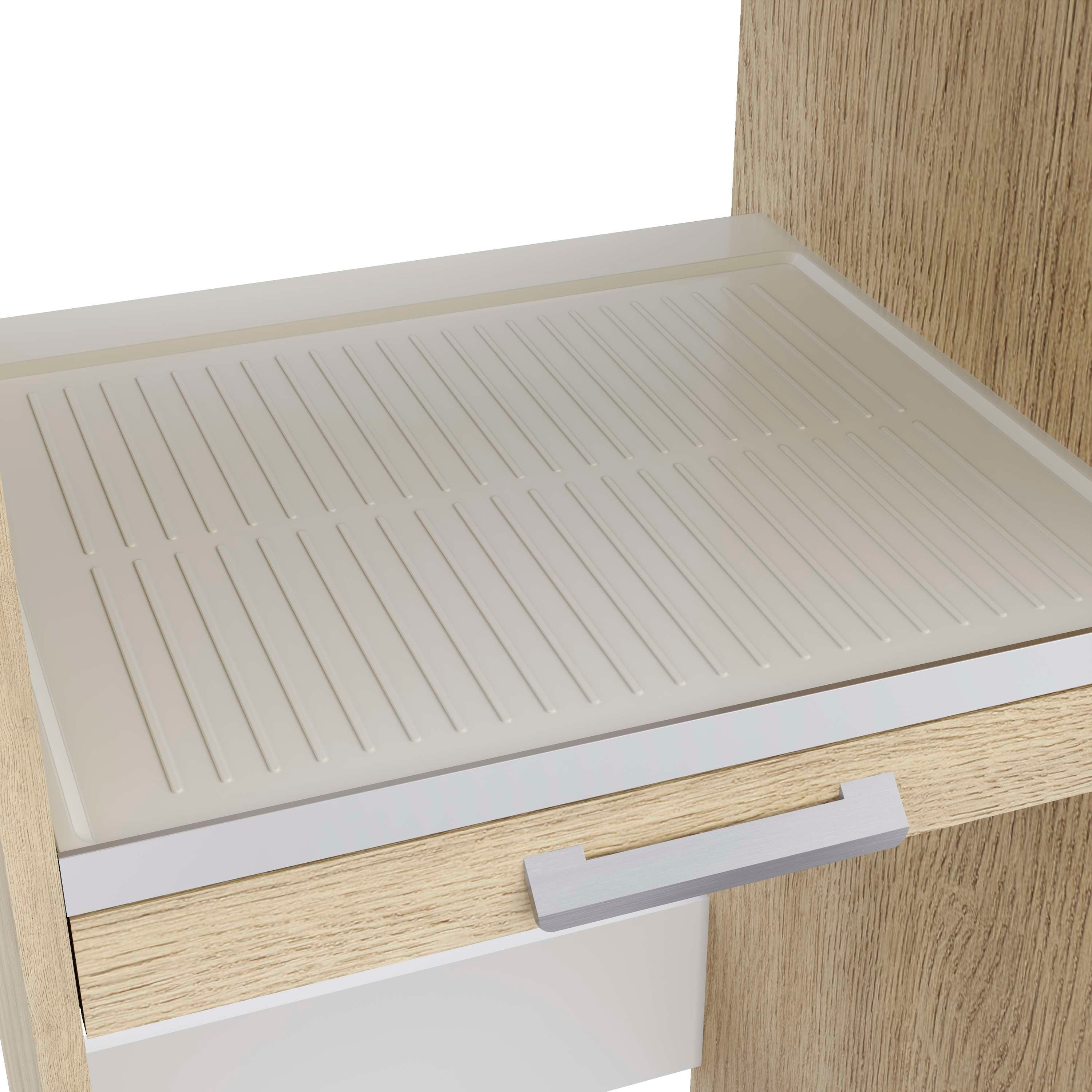 Mueble columna lavadora secadora con mueble alto T-BATH 67,2x208cm roble esp.22 mm - 6