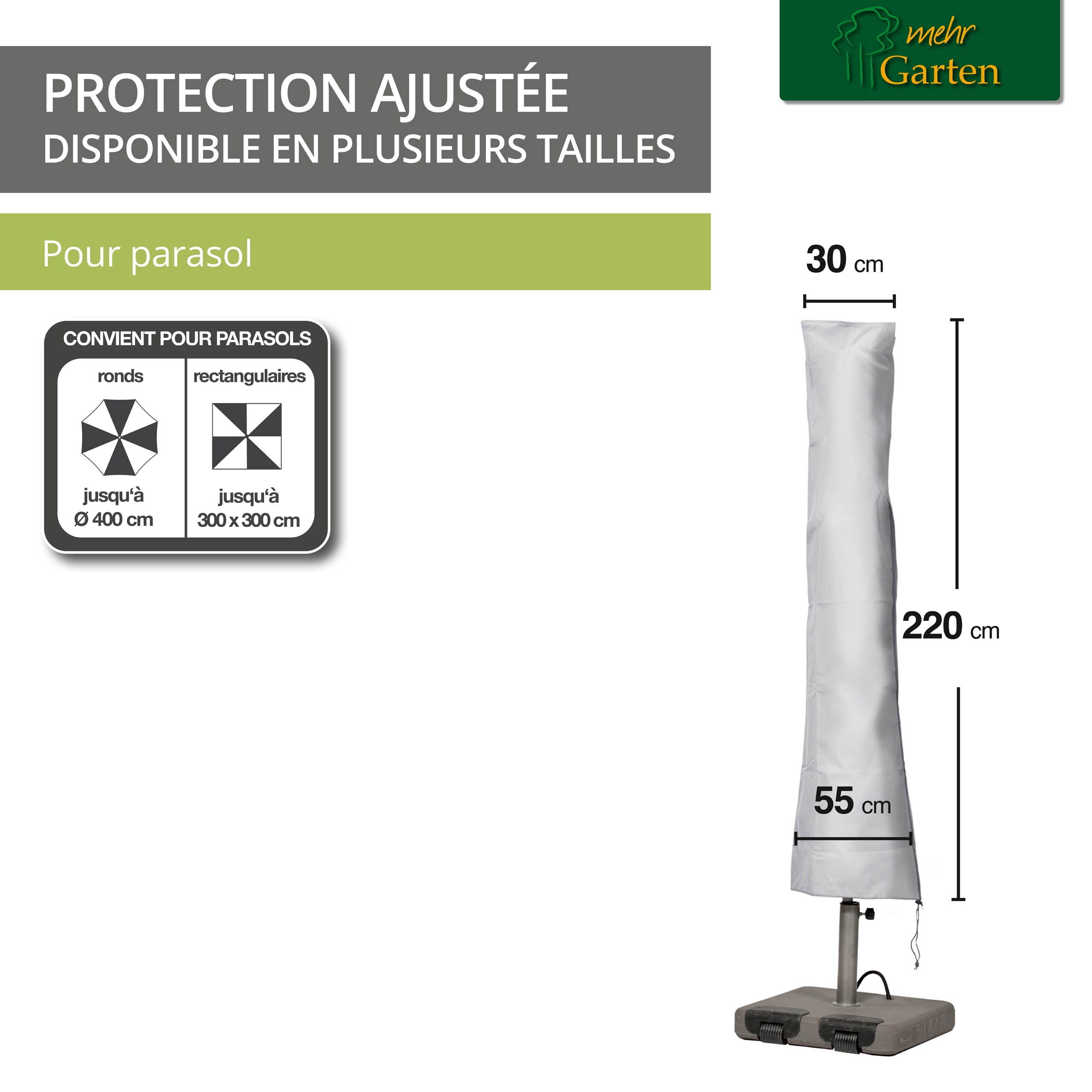 Doppler Housse De Parasol De Jardin Basique Pour Parasol Jusqu'à