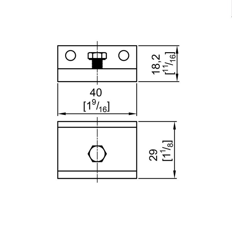 Equerre de fixation murale pour SLID'UP 160 - 170 - 190 - porte jusqu'à 25 mm - 4