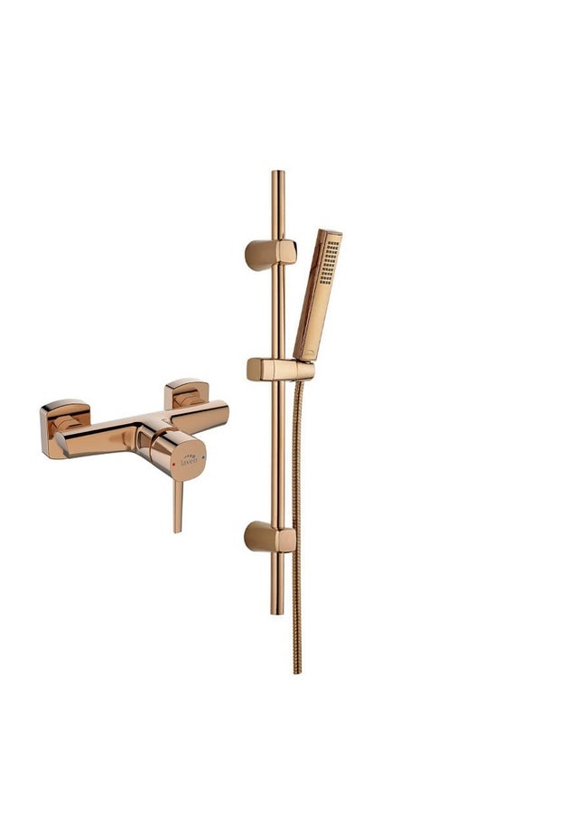 Pola Ensemble de douche avec mitigeur, Couleur: Rose gold