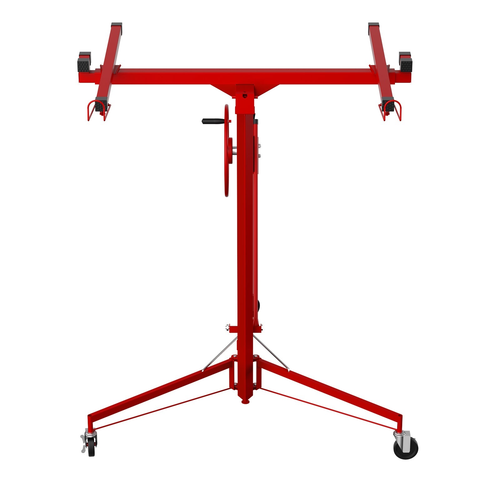 TEENO Lève-plaques de plâtre et de plafond : Max. 68 kg, hauteur 140-325 cm, pliable avec 3 roues à frein pour transport. - 7