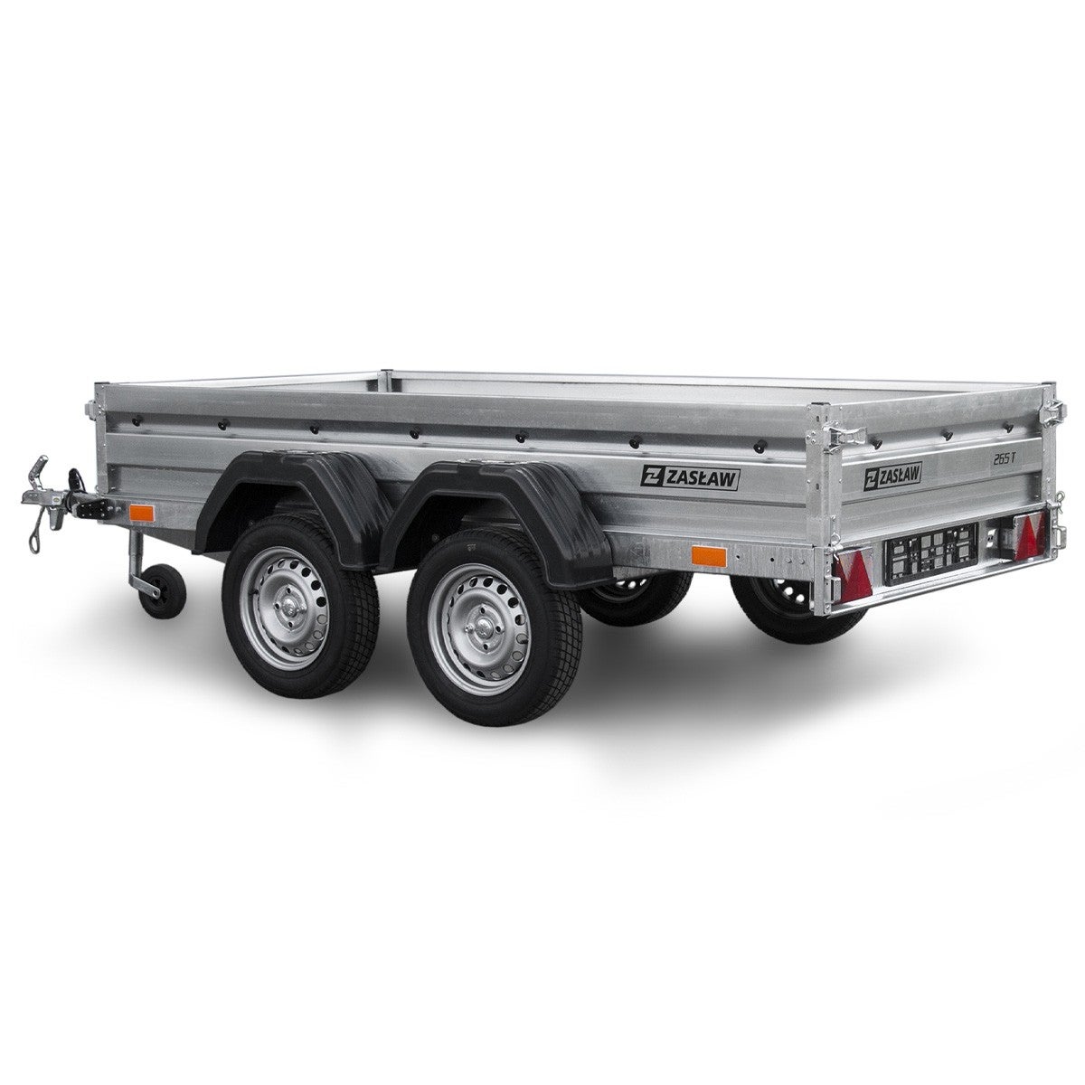 Remorque double essieu en acier 265 cm ridelles avant/arrière ouvrantes 265T - 4