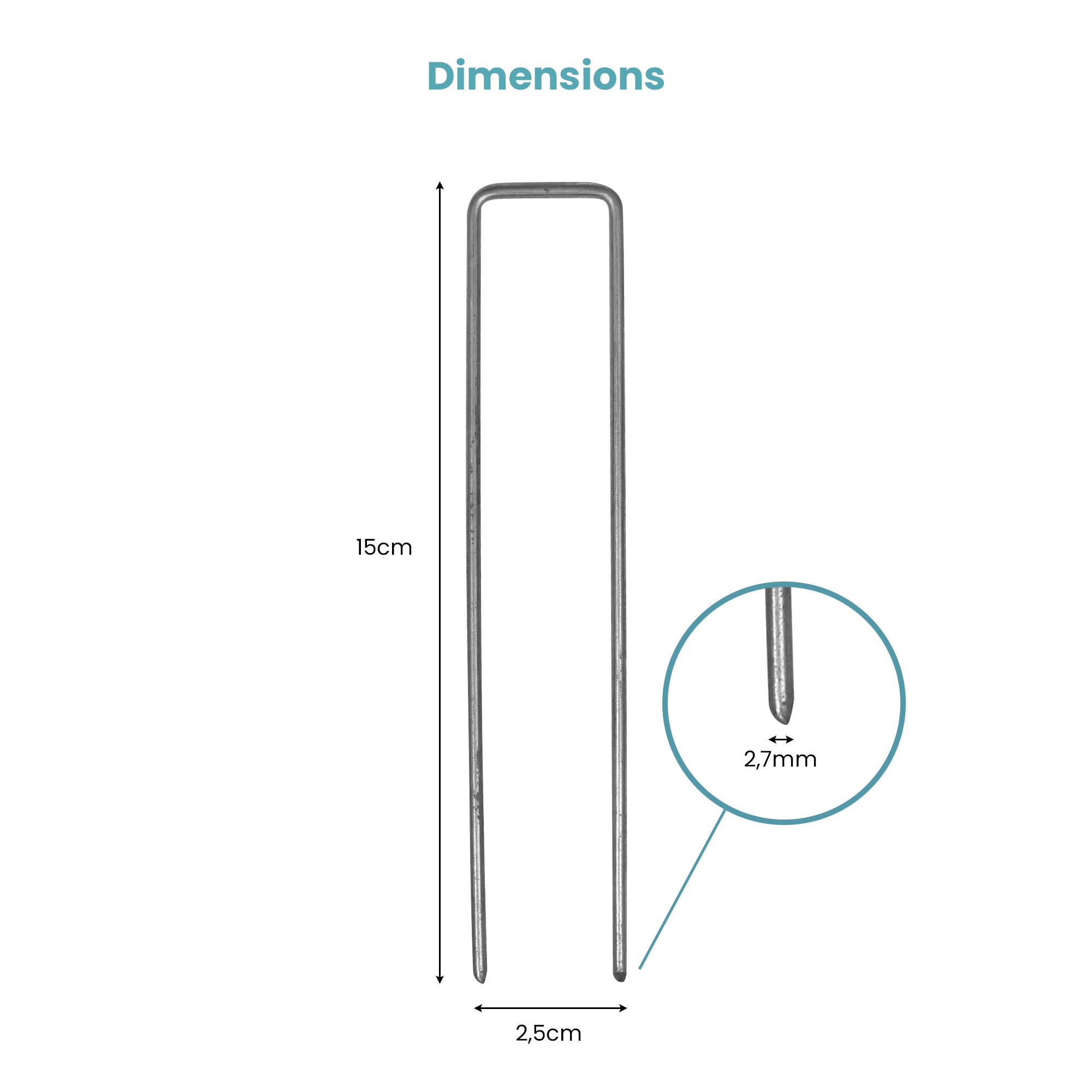 Lot de 200 Agrafes Toile de Paillage - 2