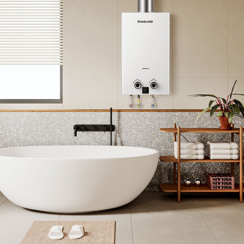 GASLAND BG300 11L Chauffe-eau instantanés intérieurs blanc, Chauffe-eau à gaz GPL 30/37mbar avec affichage LED - 7