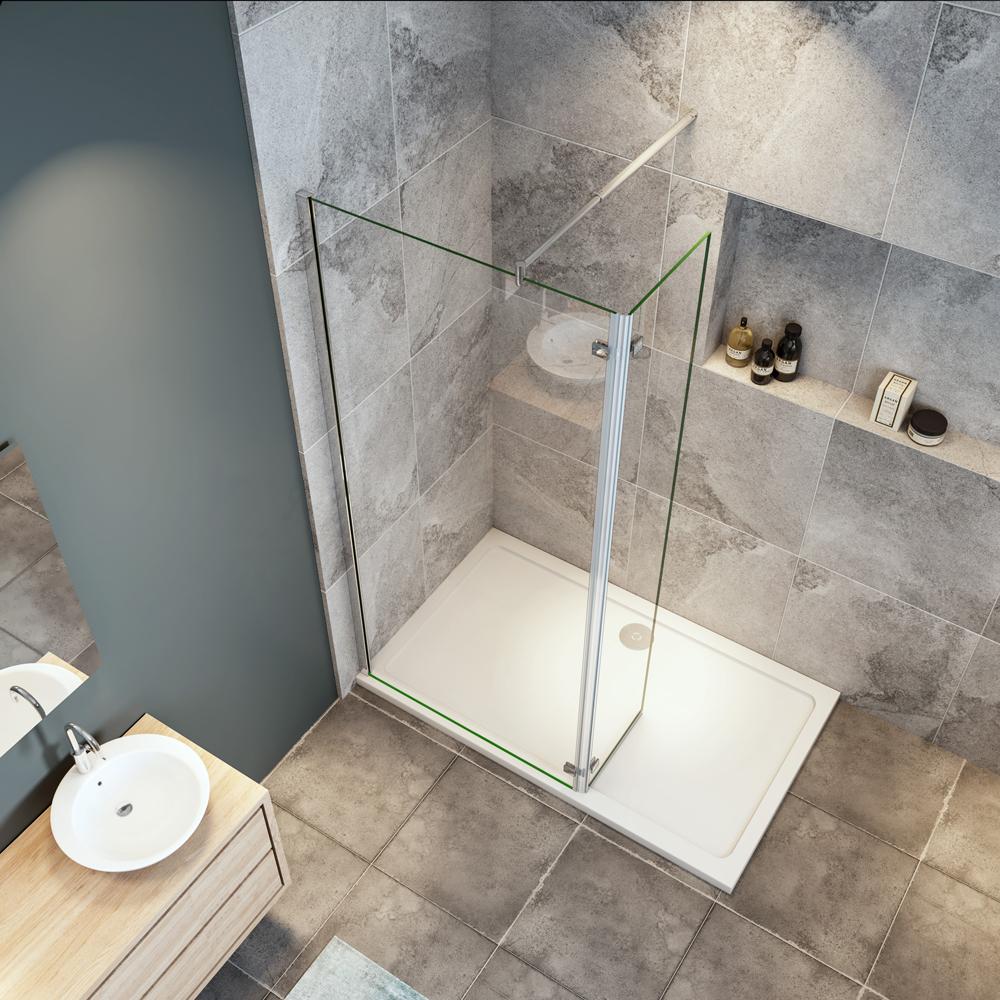 Océan Paroi De Douche 90x200cm+40x200cm Paroi Avec Un Retour Verre Anticalcaire - 3