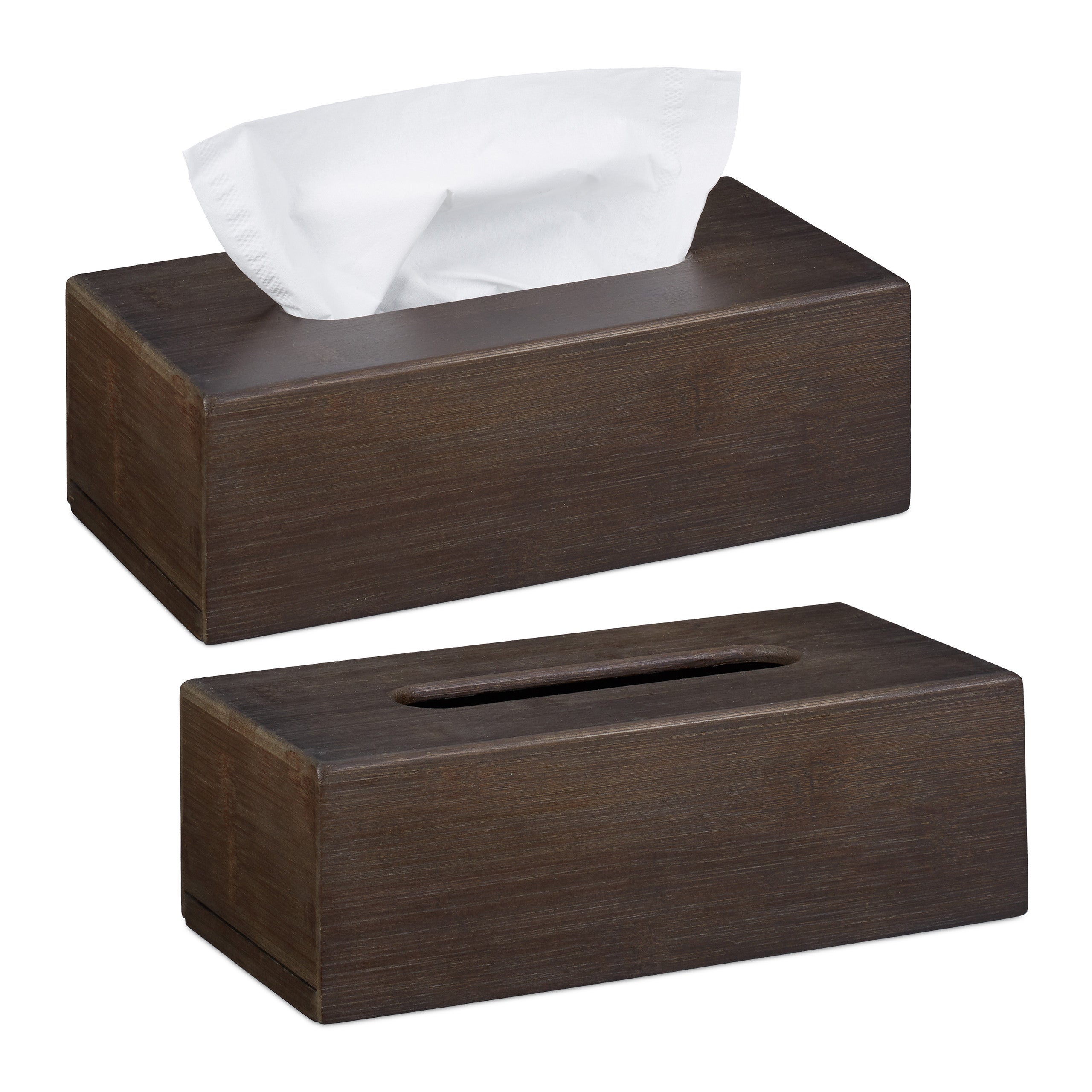 Boîte à Mouchoirs / Lingettes En Bois Style Maison De Campagne – 3 Cœurs Sculptés, Rustique Et Chaleureux (Khevga)