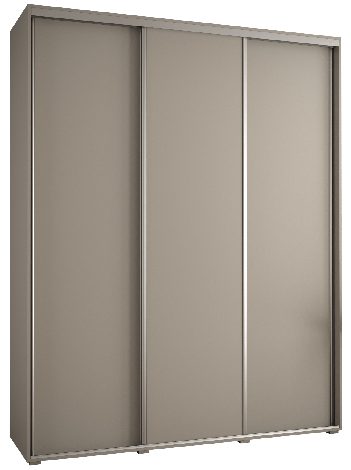 Szafa przesuwna wysoka Dakota 1 190 x 60 x 235,2 cm kaszmir + u. srebrny - Abiks Meble