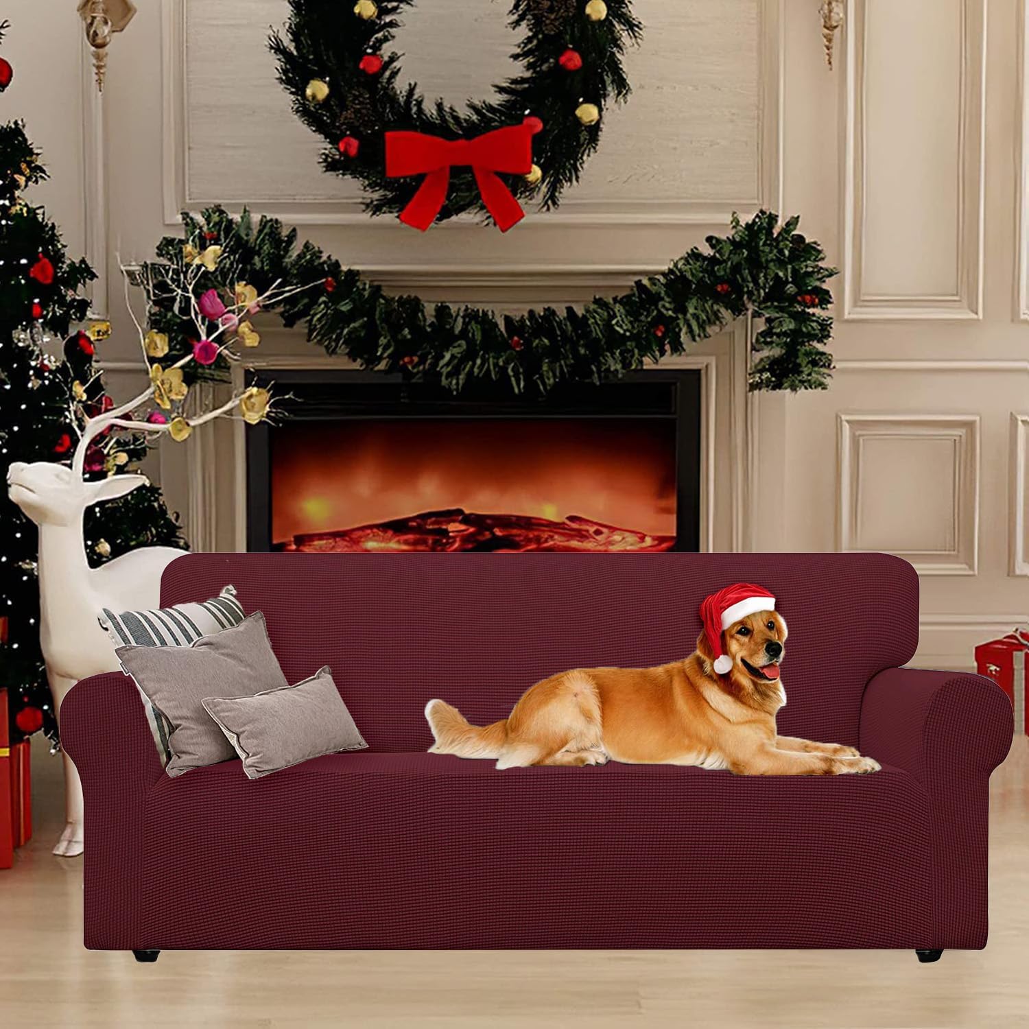 Copridivano elasticizzato 180-240 cm, posti con braccioli, super