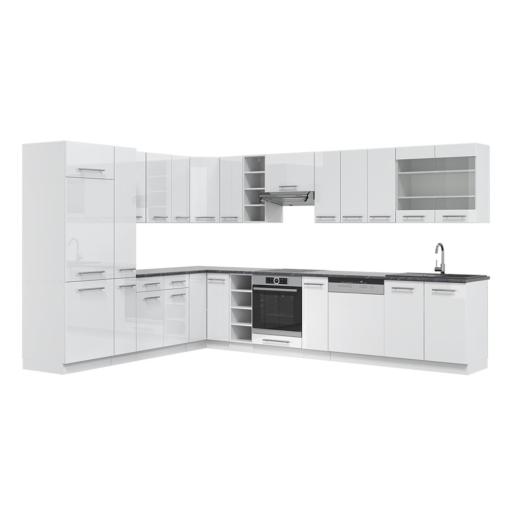 Vicco Mobiletto Base Cucina R-Line Rosso Lucido 60 Cm – Modulo Cassettiera Senza Piano In Melaminico - 3