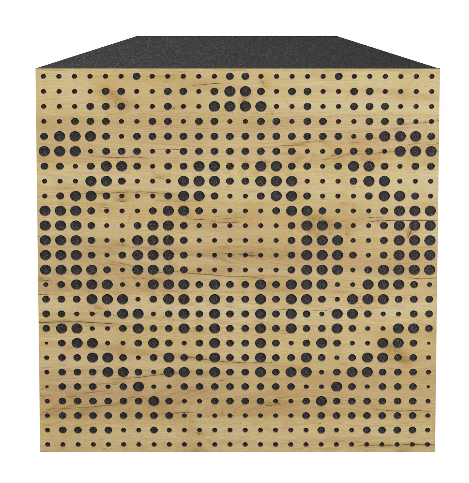 Lot de 2 Pièges à basses UNIVERSE acoustiques insonorisants 50x50x15 cm -MDF perforé laminé et mousse acoustique -Chêne - 2
