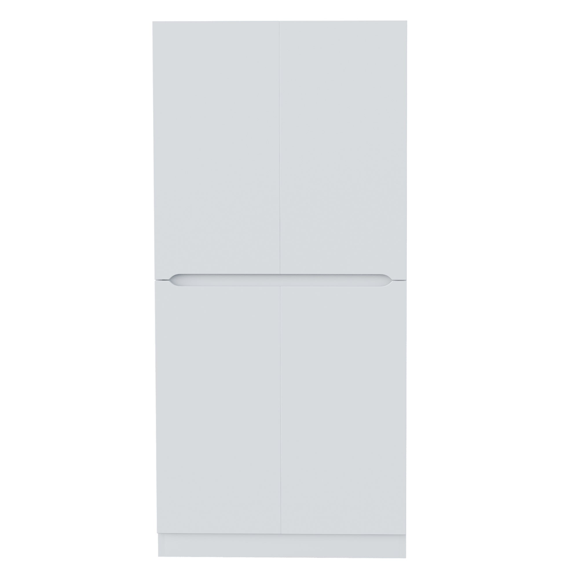 Armoire 70x40x170 cm - avec 4 portes - avec compartiments de rangement - Blanc - 7